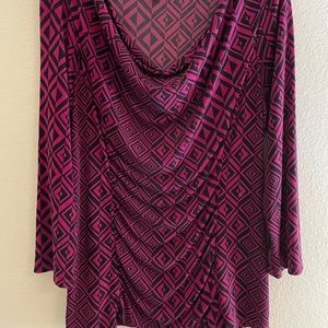 2/$20 -Dana Buchman Pink and Black blouse -size M